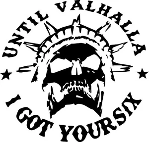 MILITARY UNTIL VALHALLA I GOT YOUR SIX DECAL STICKER - Picture 1 of 1