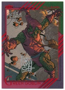 2015 Fleer Retro Marvel Autografi #15 Goblin Verde Giuseppe Camuncoli Auto - Foto 1 di 1