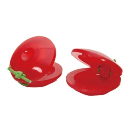 CCM CRAZY CREW MUSIC Red Castanets by CCM 5.5cm - 2 instruments, 4 shells Hand Percussion