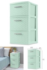 2 Pack 3 Drawer Storage Organizer Sterilite Weave Cabinet Box Container Drawers