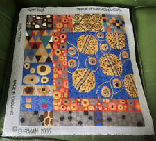 COMPLETED EHRMAN KLIMT BLUE TAPESTRY CUSHION COVER MOTIF CANDACE BAHOUTH 2005