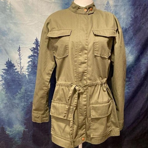 VETEMENTS Giacca alternativa 100% cotone verde militare full zip taglia M