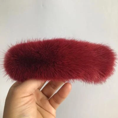 Pinza para el cabello horquilla de piel de visón real linda horquilla accesorios para el cabello para mujeres y damas Foto 1 de 4