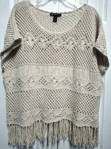 INC INT'L Boho Natural Cotton Top Size 1X - Picture 1 of 5