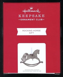 Hallmark 2021 Rocking Horse Gift Exclusive Metal KOC Keepsake Ornament - Bild 1 von 2