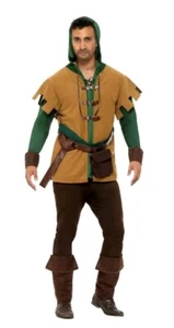 Mens Large Robin Of The Hood Fancy Dress Costume Medieval Book TV - Picture 1 of 2