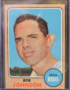 1968 Topps #338 Bob Johnson Reds EX-MT 