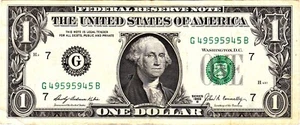 $1 1969B  Fancy Serial Older Note  G49595945B - Picture 1 of 1