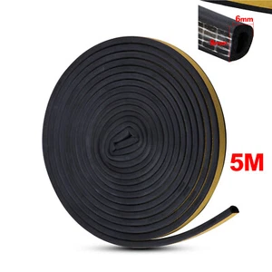 TRIXES 5M Self Adhesive Sealing Window Draft Strip NEW Black Door & Window Strip - Picture 1 of 7