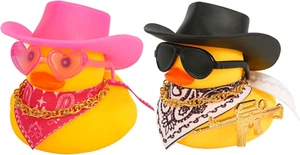 2Pcs Rubber Duck Car Ornaments, Funny Small Dashboard Decoration for Jeep Access - Picture 1 of 12