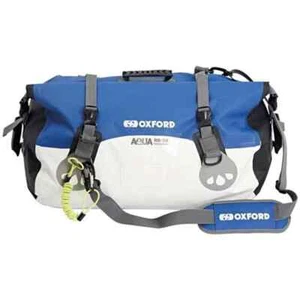 Oxford AQUA RB-50 Waterproof Marine Motorcycle 50 Litre Roll Bag - White Blue - Picture 1 of 1