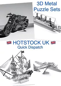 Juegos de rompecabezas de metal 3D corte Lazer hágalo usted mismo modelo kit de construcción juguetes para adultos regalo de cumpleaños, - Imagen 1 de 10