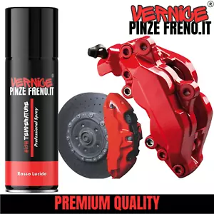 VERNICE SPRAY PER PINZE FRENI ROSSO LUCIDO ALTA TEMPERATURA AUTO MOTO - Foto 1 di 3