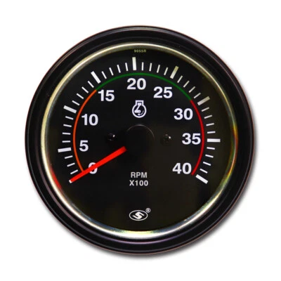 85mm 3-3/8" Universal Tachometer 4000 RPM For Diesel Engine Alternator 12/24V - Image 1 of 4