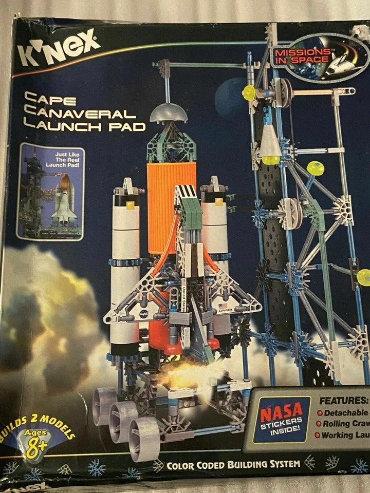 K'NEX Cape Canaveral Launch Pad Builds 2 Models Ages 8 NASA 12526