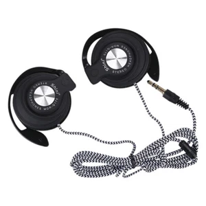 3.5mm Wired Headphones Heavy Bass Headset Over-ear Adjustable Ear Hook Earphones - Picture 1 of 14