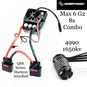 RCP-RTR Hobbywing EZRUN Max 6 G2 ESC serie QS8 e 4990 1650kv 8s motore combinato - Foto 1 di 24