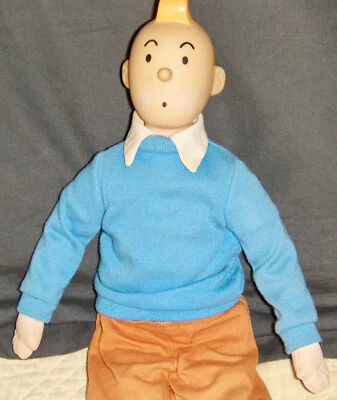 Figurine Tintin, grande poupée Tintin (40 cm), marque GUND, édition 1991. - Photo 1/4