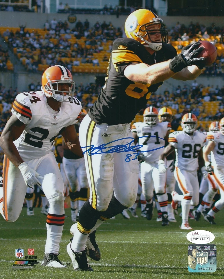 Signed 8x10 HEATH MILLER  PITTSBURGH STEELERS Autographed photo JSA - Image 1 of 1
