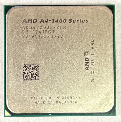 AMD AD3420OJZ22HX A4-Series A4-3400 2.7GHz FM1 Socket Dual-Core CPU Processor - Image 1 of 2