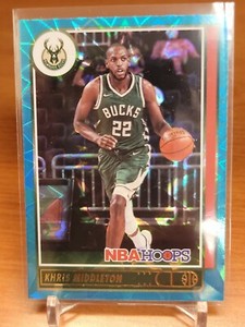 2021-22  NBA HOOPS BASKETBALL KHRIS MIDDLETON TEAL EXPLOSION #83 Bucks