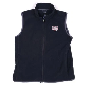 Gen2 Texas A&M Fleece Vest Zip Up Large Black Sleeveless College Tailgate Golf - Picture 1 of 7