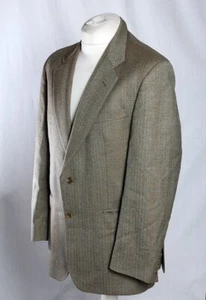 Daks Jermyn Street Luxury Jacket Blazer Wool Grey Check 2 Button Size Medium UK - Picture 1 of 13