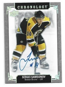 19-20 Upper Deck Chronology Franchise History Auto Sergei Samsonov FH-BO-SS - Picture 1 of 1