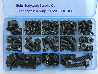 Fairing For Kawasaki Ninja ZX12R 2000-2005 Bolts Bodywork Screws Kit Nuts T9 - Image 1 of 4