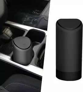 Pack-1 Car Trash Can with Lid, 2.5" X 6.2" Silicone Portable Waterproof Small Tr - Picture 1 of 12