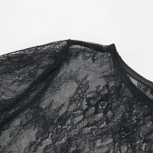 Fashionable Black Lace Dress with Long Sleeves for Women Spring Autumn - Picture 1 of 48