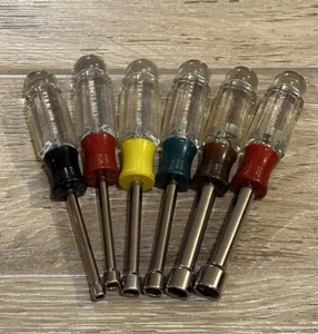 VINTAGE CRAFTSMAN 6 PIECE SAE NUT DRIVER SET 3/16 1/4 5/16 11/32 7/16 1/2 USA - Picture 1 of 5