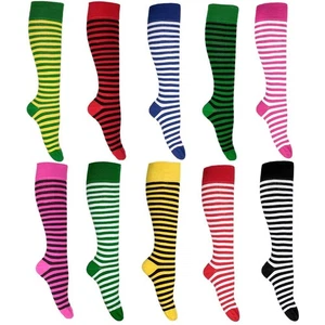 Ringelstrümpfe Kinder Erwachsene Baumwolle Ringelsocken Kniestrümpfe Socken - Bild 1 von 12