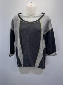 Marc New York Performance Long Sleeve Sweatshirt Women’s Medium Black/Gray/Yello - Picture 1 of 7