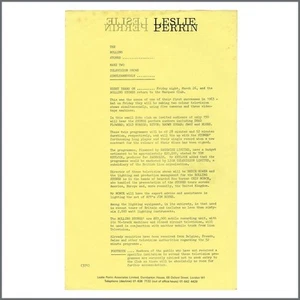 The Rolling Stones Marquee Club London 1971 Leslie Perrin Press Release (UK) - Picture 1 of 1