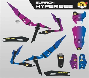NIKE TN Anniversary Graphics Kit Sur-Ron Hyper Bee Purple Blue Surron Sticker - Bild 1 von 2