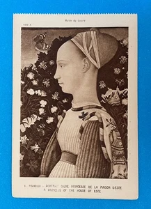 Vintage Muse Du Louvre Unposted Postcard Princess Of The House Of Este Pisanello - Imagen 1 de 2