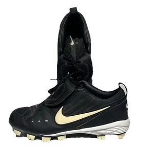 Nike Air Line Plastic Cleats Black Baseball Shoes Size 7.5 Black Pre Owned EUC - Picture 1 of 9