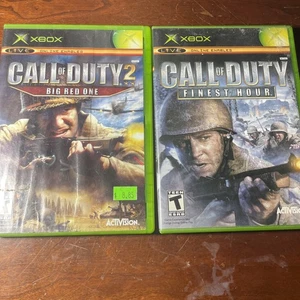 Call of Duty Finest Hour & Callof Duty 2 Big Red One Xbox Bundle No Manuals - Picture 1 of 5