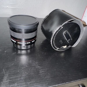 Vintage Ambico V-0315 0,6X Fischaugenobjektiv Schraubbefestigung Made in Japan mit Reiseetui - Bild 1 von 4