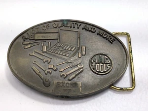 RARE Vintage 1977 Mac Tools Quality Service Award Excel 1977 BRASS Belt Buckle - Bild 1 von 6