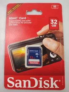 Genuine SanDisk 32GB SD SDHC Class 4 Flash Memory Card (SDSDB-032G-AW46) - New - Picture 1 of 2