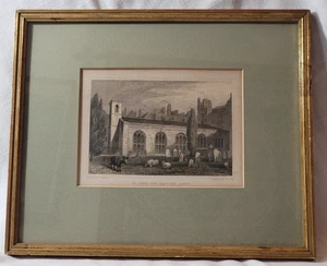 Antique Print St John the Baptist Savoy Thomas Shepherd 19th C 1830 - Picture 1 of 2