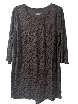 Camisa/vestido de noche para mujer Gillian O’Malley talla XXL Mangas 3/4 Estampado Negro/Gris Foto 1 de 4