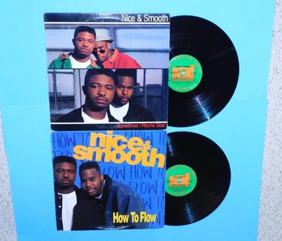 NICE & SMOOTH -HOW TO FLOW+ SOMETIMES I RHYME SLOW---2 HIP-HOP VINYL 12" SINGLES - Image 1 of 2