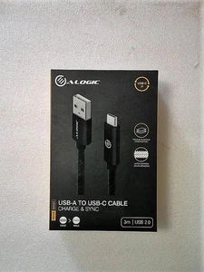 Lot Of 5 New ALOGIC USB-A to USB-C 3m / 9.8FT Charge Sync Cable MU2CA-03BLK - Bild 1 von 6