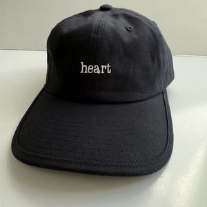 Baseballmütze Kappe Kohle Kopfbedeckung Herzgenäht verstellbarer Riemen schwarz - Bild 1 von 6