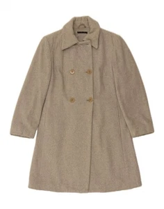 Abrigo SISLEY Mujer Doble Pecho IT 42 Gris Medio Lana FA12 - Imagen 1 de 5
