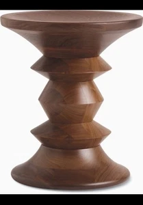 Eames Turned Stool Walnut Herman Miller Cert Of Authenticity 4/30/2025 NEW! - Picture 1 of 15
