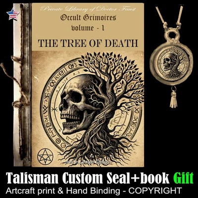 Antique Book Occultism Magic Grimoire Secret Manuscript Kabbalah Qliphoth Seal 1 - Image 1 of 4